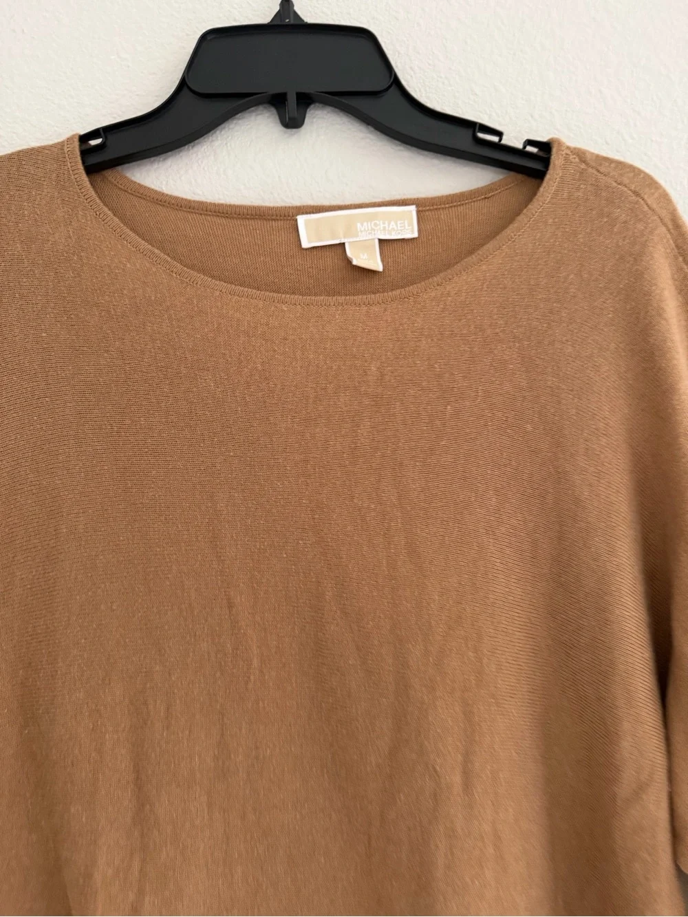 Michael Kors Long Sleeve Layered Hem Top - Tan